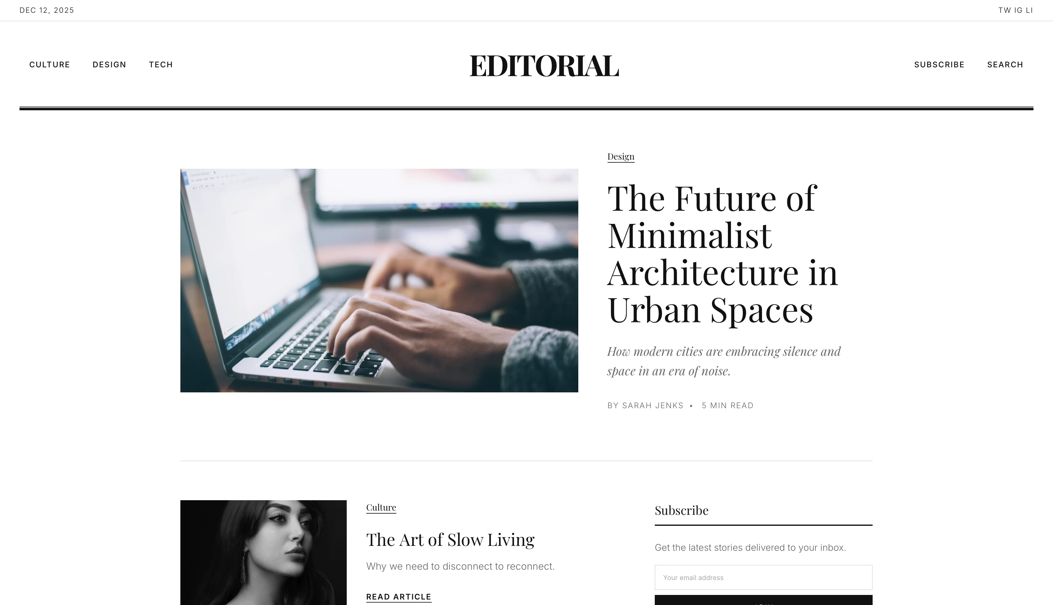 Editorial Template